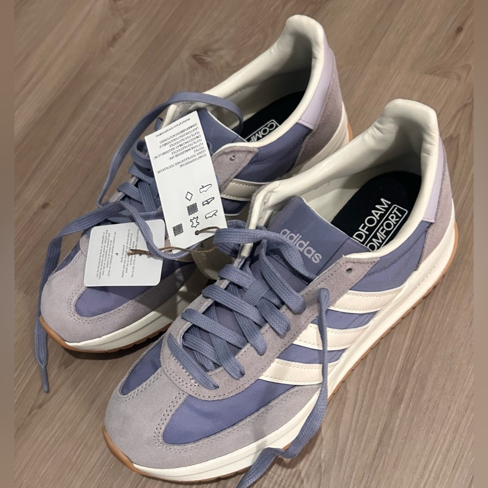 Adidas Lavender & White Retro Jogger Cloudfoam Sneakers